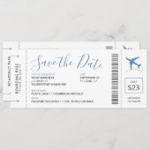 Het instappen pas sparen de Datum Uitnodiging Blau (Voorkant / Achterkant)