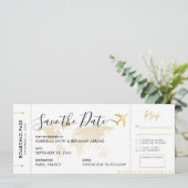 Het instappen Pass sparen de Datum met in bijlage  Save The Date (Staand voorkant)