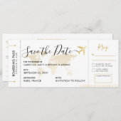 Het instappen Pass sparen de Datum met in bijlage  Save The Date (Voorkant / Achterkant)