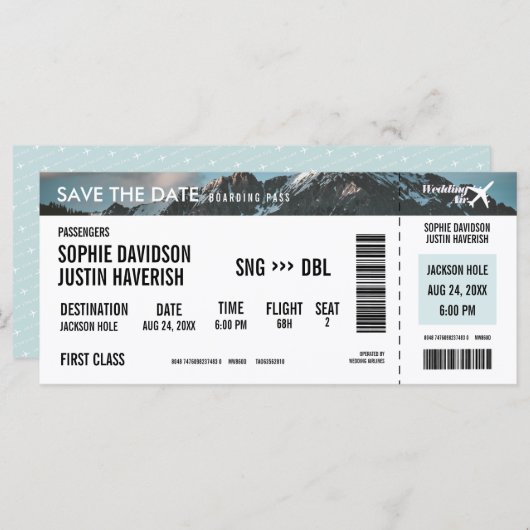 Het instappen van de  Bergen van de Pas sparen de  (Voorkant / Achterkant)