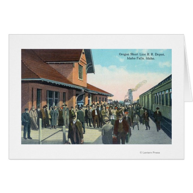 Het instappen van treinreizigers (Voorkant Horizontaal)