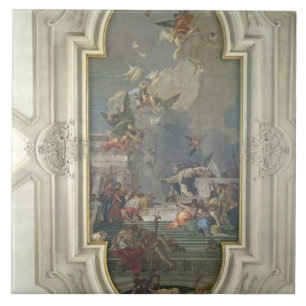 Het instituut Rosary van St. Dominic (fres) Tegeltje