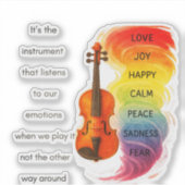 Het Instrument Dat Luistert Sticker (Voorkant)
