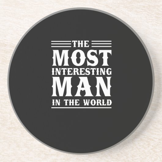 Het interessantste Man ter wereld Zandsteen Onderzetter (Voorkant)