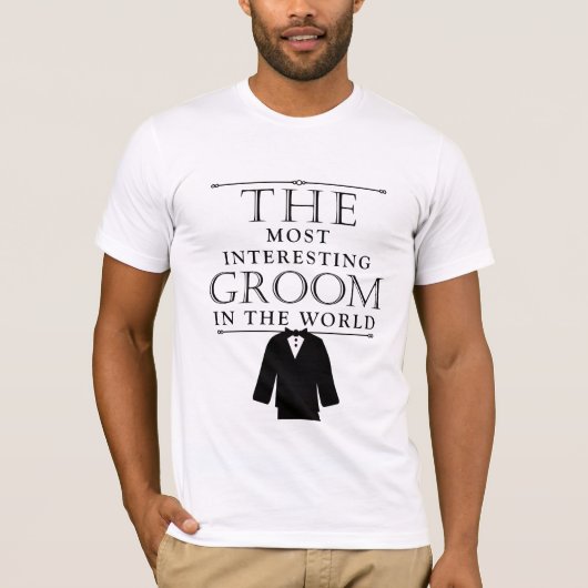 Het interessantste T-shirt van de Groom Bachelor,  (Voorkant)