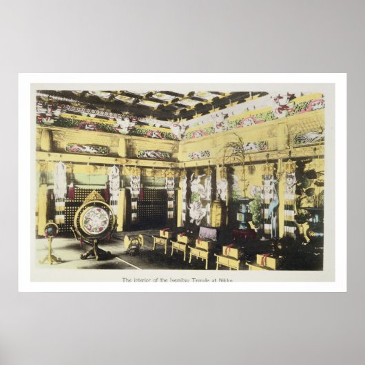 Het interieur van de Iyemitsu-tempel bij Nikko, c. Poster (Voorkant)