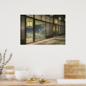 Het interieur van een gezellig huis poster (Keuken)