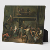 Het interieur van een Tavern met een paar dat aan Fotoplaat (Zijkant)