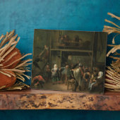 Het interieur van een Tavern met een paar dat aan Fotoplaat (Zijkant)