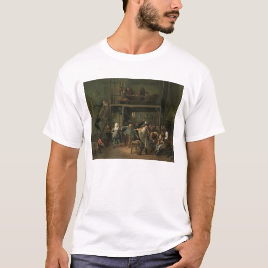 Het interieur van een Tavern met een paar dat aan T-shirt (Voorkant)