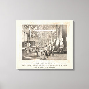 Het interieur van H.C. Redington & Company Canvas Afdruk