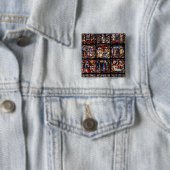 Het interieurvenster vierkante button 5,1 cm (In situ)