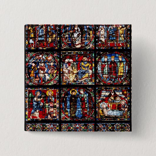 Het interieurvenster vierkante button 5,1 cm (Voorkant)