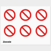 Het internationale nr. symbool ronde sticker (Vel)