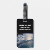 Het internationale ruimtestation boven de Atlantis Bagagelabel (Achterkant verticaal)