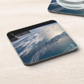 Het internationale ruimtestation boven de Atlantis Bier Onderzetter (Linkerzijde)