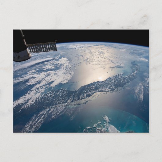 Het internationale ruimtestation boven de Atlantis Briefkaart (Voorkant)