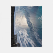 Het internationale ruimtestation boven de Atlantis Fleece Deken (Voorkant)