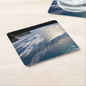 Het internationale ruimtestation boven de Atlantis Kartonnen Onderzetters (Schuin)