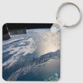 Het internationale ruimtestation boven de Atlantis Sleutelhanger (Achterkant)