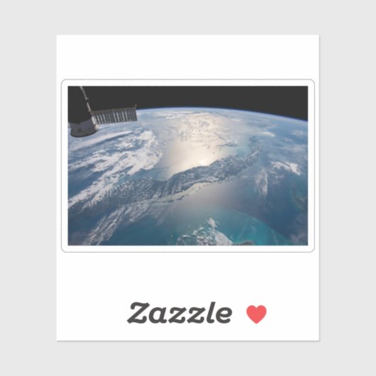 Het internationale ruimtestation boven de Atlantis Sticker (Vel)