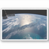 Het internationale ruimtestation boven de Atlantis Sticker (Voorkant)