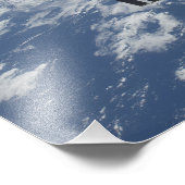 Het internationale ruimtestation in een baan om de foto afdruk (Hoek)