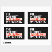 Het internet radicaliseerde mijn ouders rechthoekige sticker (Vel)