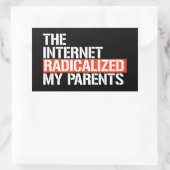 Het internet radicaliseerde mijn ouders rechthoekige sticker (Tas)