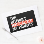 Het internet radicaliseerde mijn ouders rechthoekige sticker (Envelop)