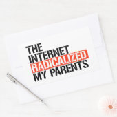 Het internet radicaliseerde mijn ouders rechthoekige sticker (Envelop)