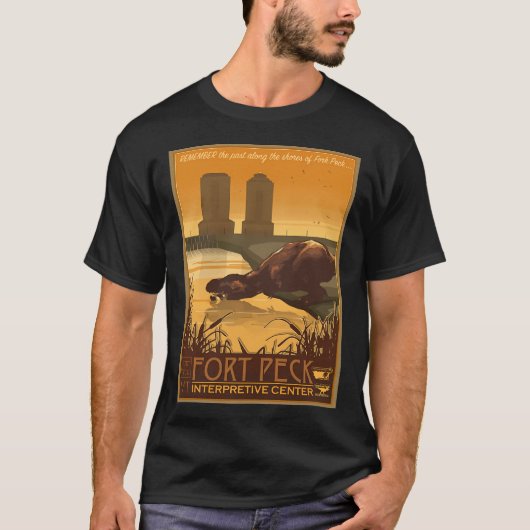Het interpretatiecentrum van Fort Peck T-shirt (Voorkant)