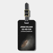 Het interstellaire object Oumuamua. Bagagelabel (Voorkant verticaal)