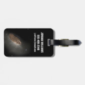 Het interstellaire object Oumuamua. Bagagelabel (Achterkant horizontaal)