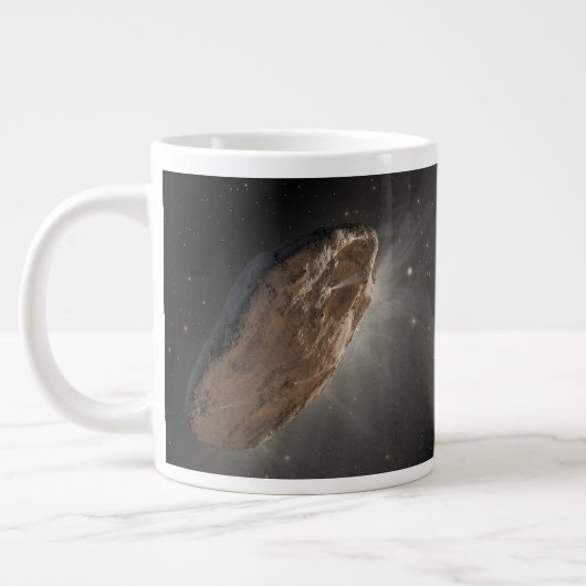 Het interstellaire object Oumuamua. Grote Koffiekop (Links)