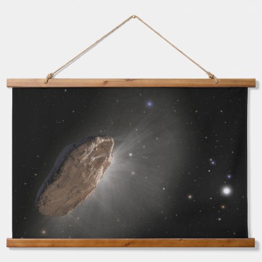Het interstellaire object Oumuamua. Hangend Wandkleed (Voorkant)