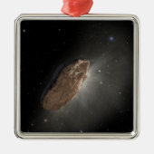 Het interstellaire object Oumuamua. Metalen Ornament (Voorkant)
