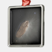 Het interstellaire object Oumuamua. Metalen Ornament (Links)