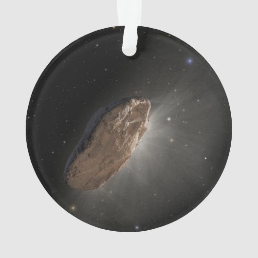 Het interstellaire object Oumuamua. Ornament (achterkant)