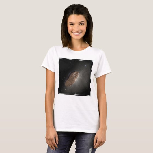 Het interstellaire object Oumuamua. T-shirt (Voorkant volledig)