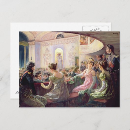 Het interval bij het Theater Briefkaart (Voorkant / Achterkant)