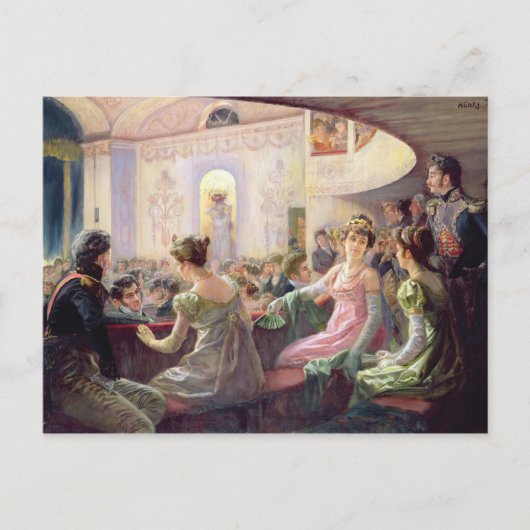 Het interval bij het Theater Briefkaart (Voorkant)
