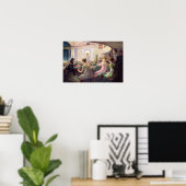 Het interval in het theater poster (Thuiskantoor)