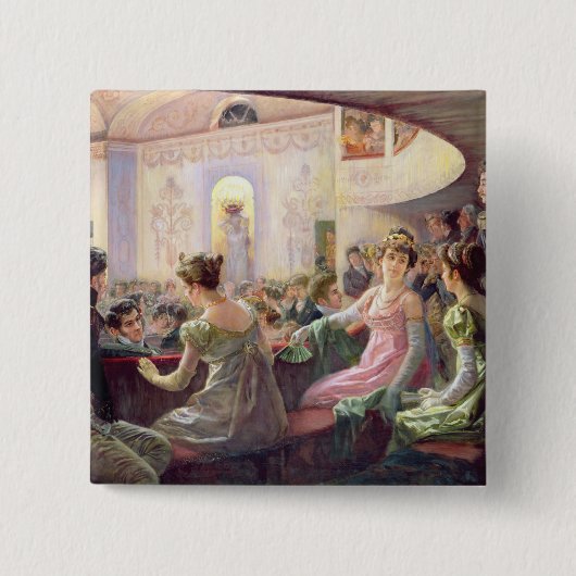 Het interval in het theater vierkante button 5,1 cm (Voorkant)