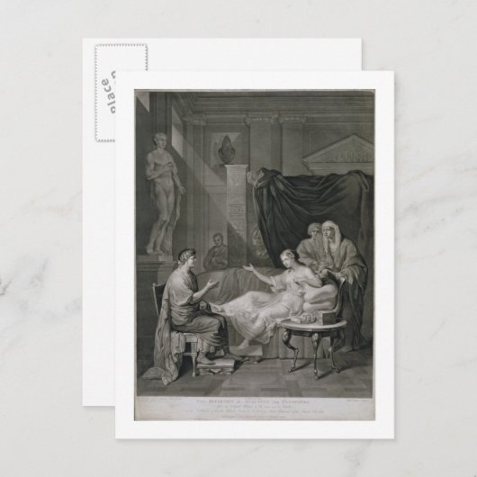 Het interview met Augustus en Cleopatra, gegraveer Briefkaart (Voorkant / Achterkant)