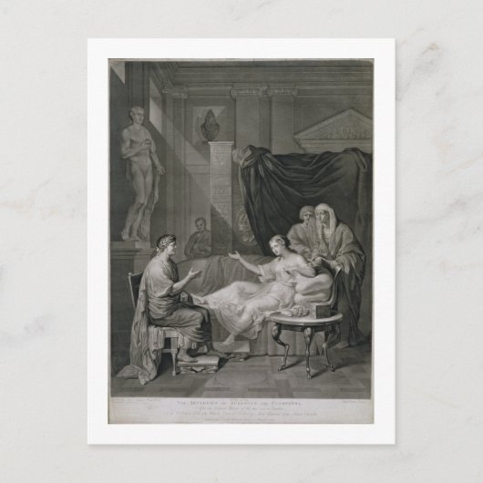Het interview met Augustus en Cleopatra, gegraveer Briefkaart (Voorkant)