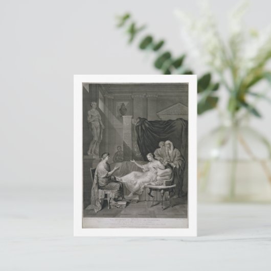 Het interview met Augustus en Cleopatra, gegraveer Briefkaart (Staand voorkant)