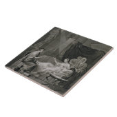 Het interview met Augustus en Cleopatra, gegraveer Tegeltje (Zijkant)