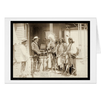 Het interviewen van drie Cheyenne-indianen SD 1887