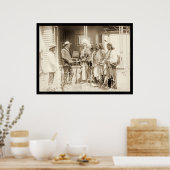 Het interviewen van drie Cheyenne-indianen SD 1887 Poster (Keuken)